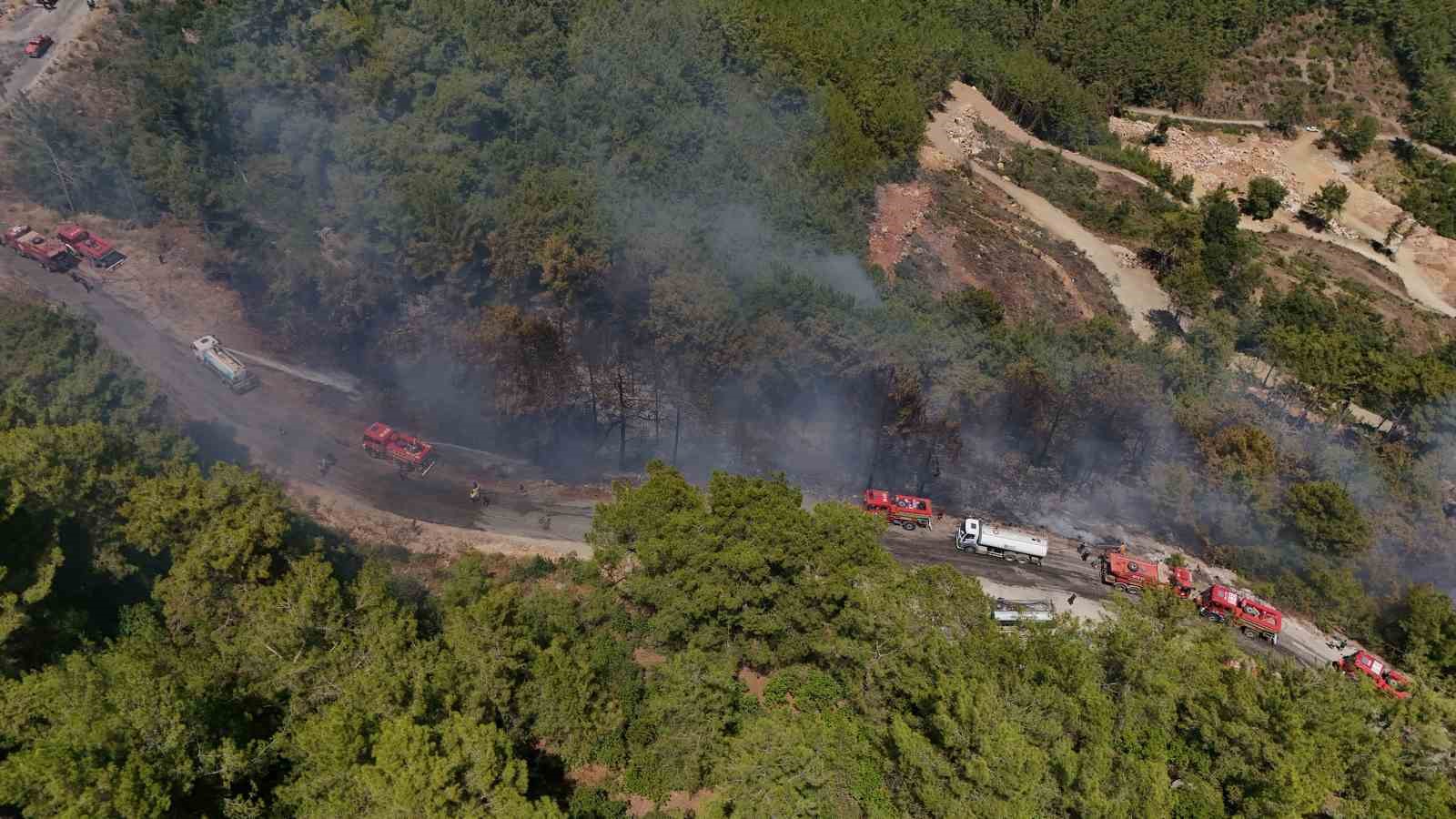 Alanya’da orman yangını 3 saatte kontrol altına alındı
