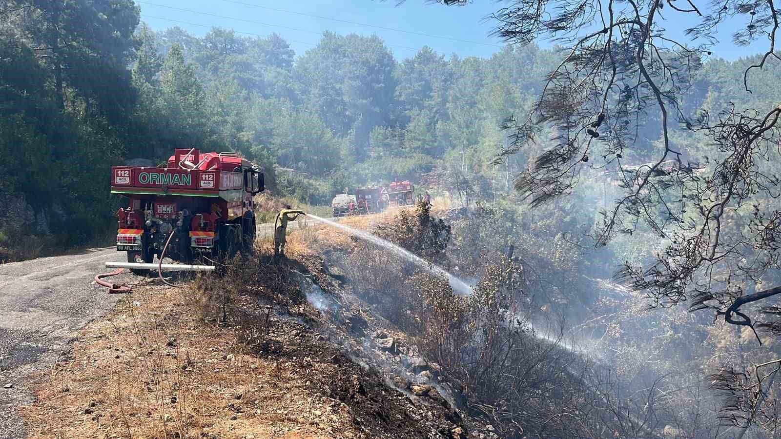 Alanya’da orman yangını 3 saatte kontrol altına alındı