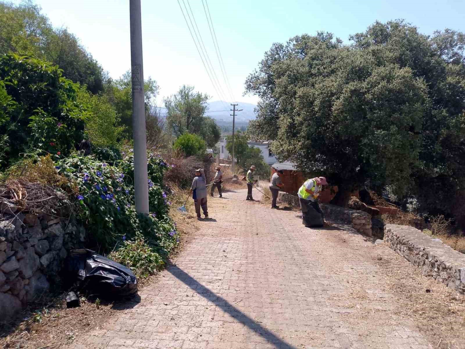 Bodrum’da ot temizliği çalışmaları sürüyor