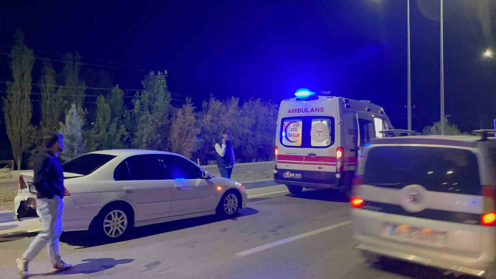 Karaman’da üç aracın karıştığı kazada 2 kişi yaralandı