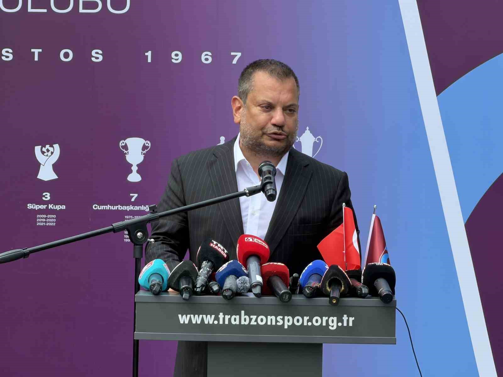 Ertuğrul Doğan: "Bizim taşıdığımız Trabzonspor’un şerefli armasıdır"