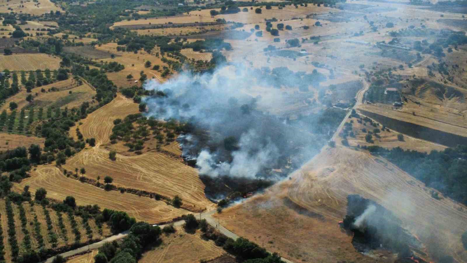 Elazığ’da anız ve bahçe yangını