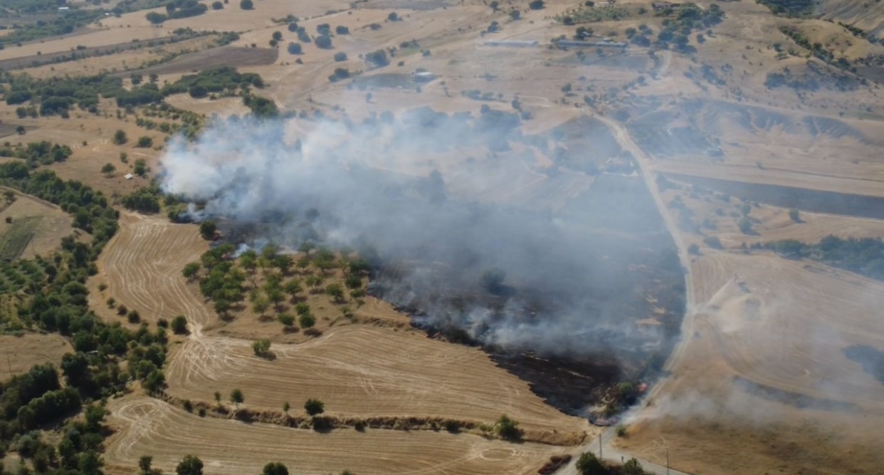 Elazığ’da anız ve bahçe yangını