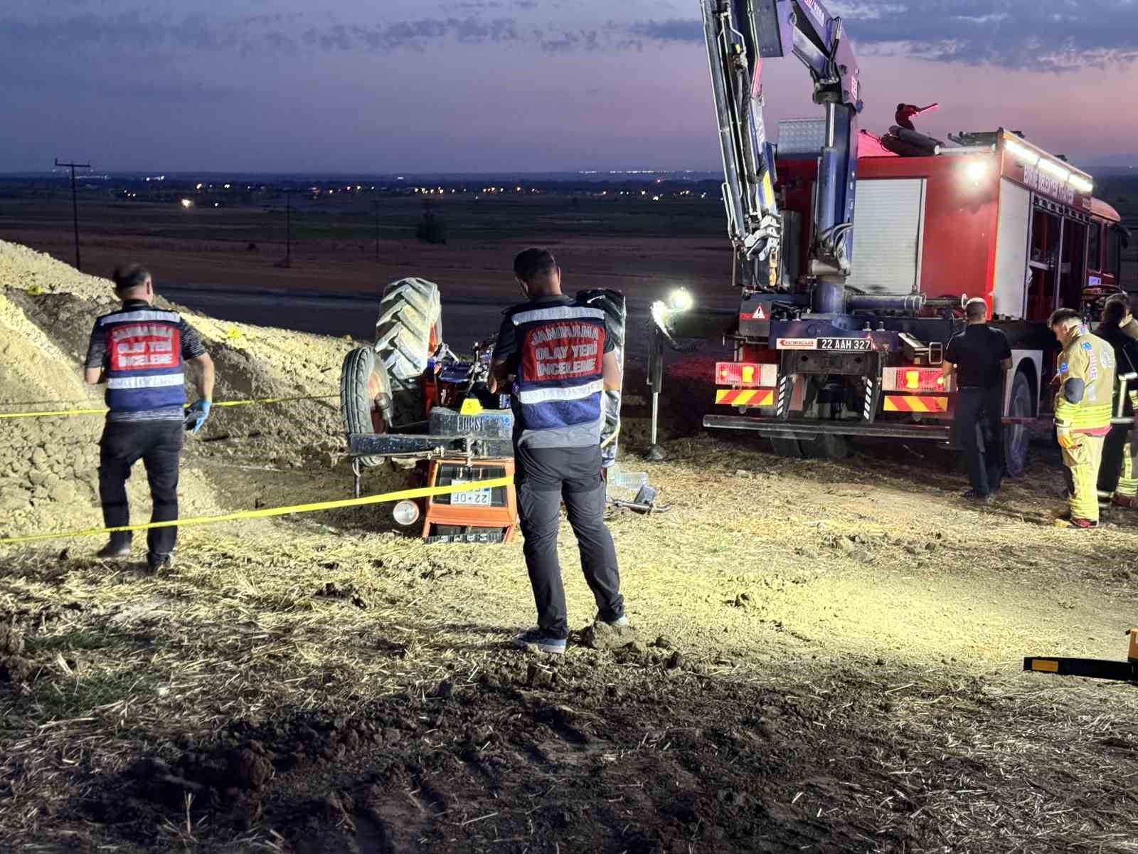 Edirne’de traktörün altında kalan çift hayatını kaybetti