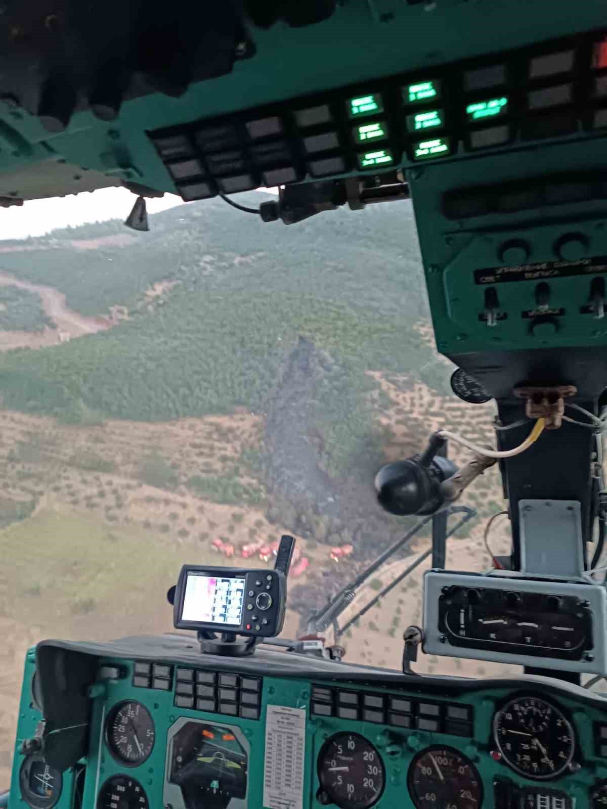 Gaziantep’te çıkan orman yangını havadan ve karadan müdahaleyle söndürüldü