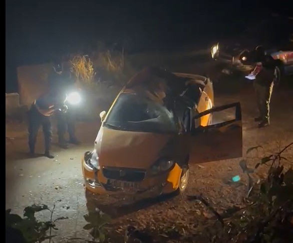 Giresun’da ticari taksi şarampole yuvarlandı: 1 ölü