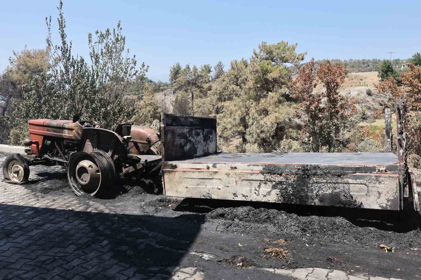 Yangında zarar gören çiftçilere Muğla Büyükşehir desteği