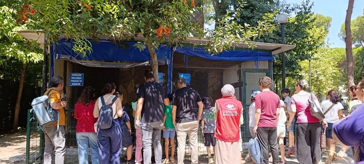 Aydın Gençlik Merkezi Yaz Kulübü öğrencileri hayvanat bahçesini gezdi