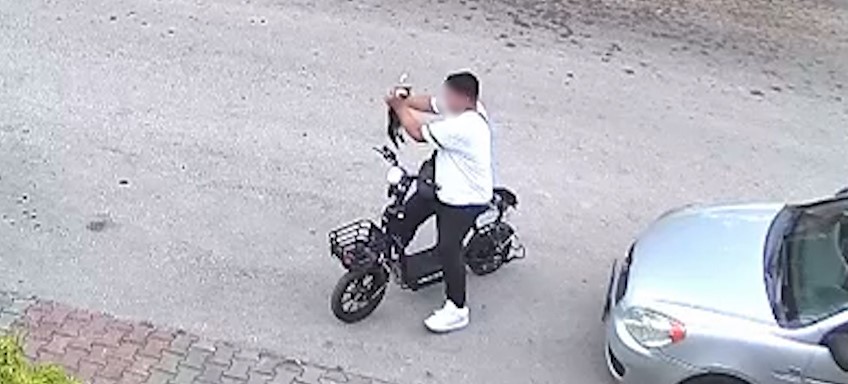 Yavru kediyi önce öptü, sonra boğdu