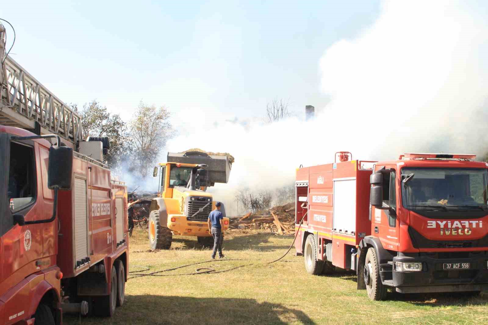 Kastamonu’da 2 ev, 1 ahır ve 1 samanlık alevlere teslim oldu