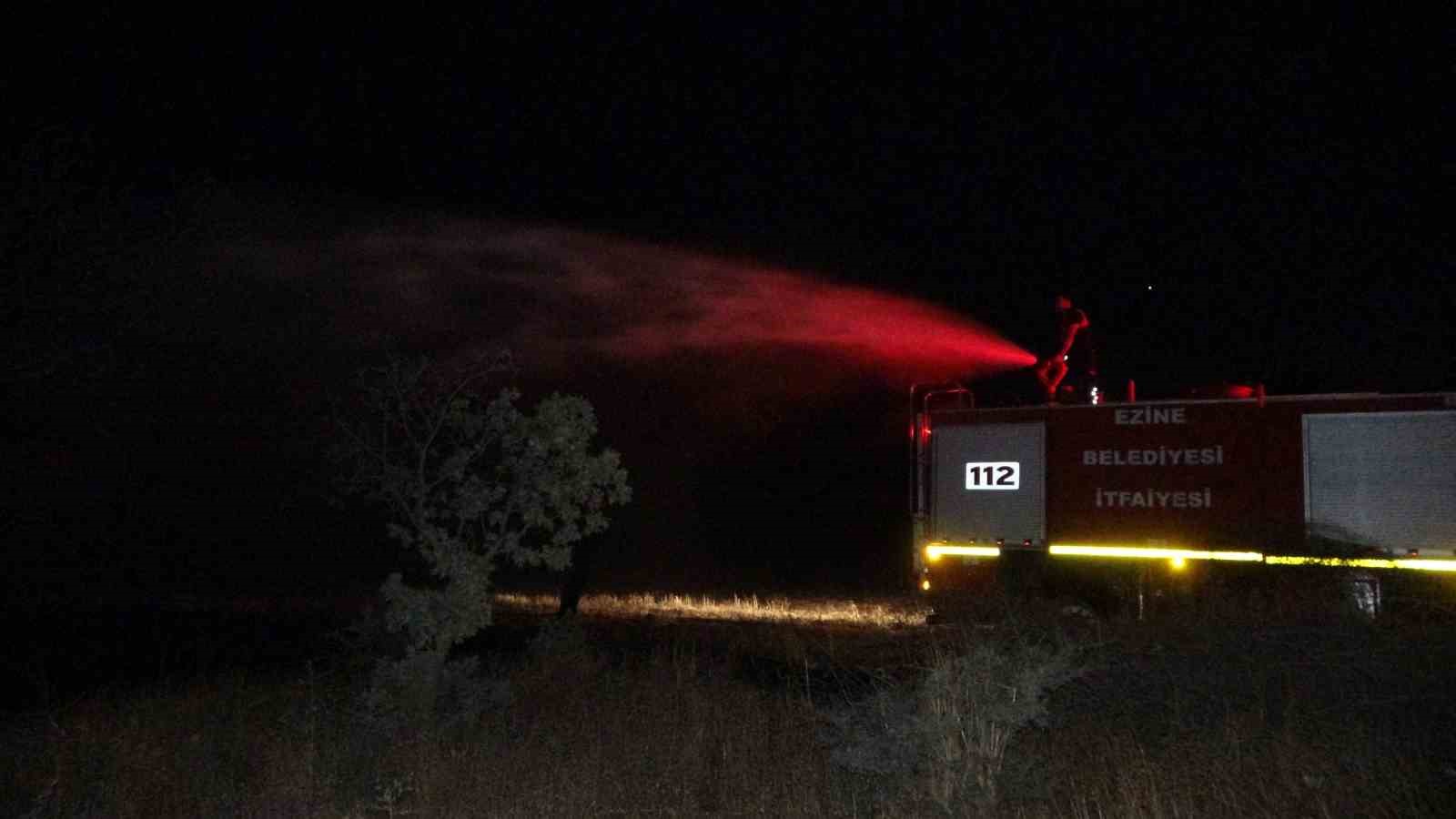 Ezine’deki orman yangınının enerjisi düşürüldü