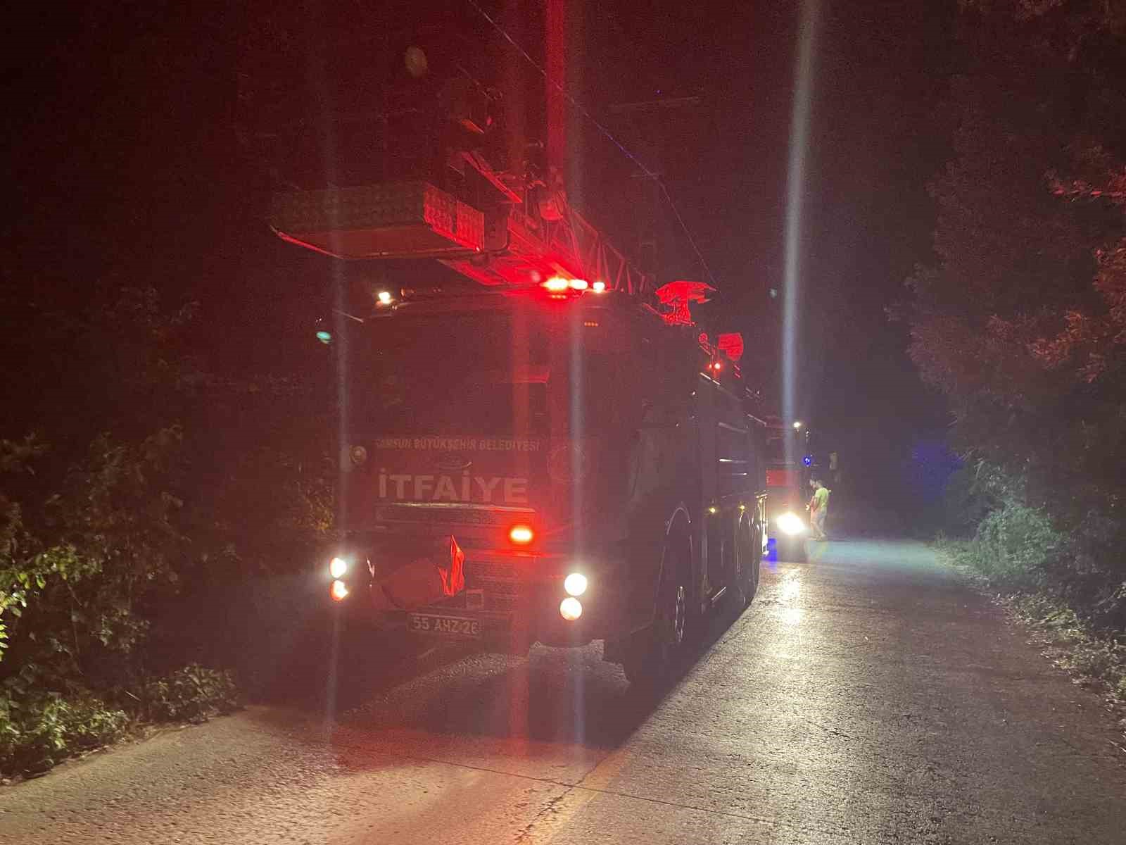 Konteyner ev alevlere teslim oldu