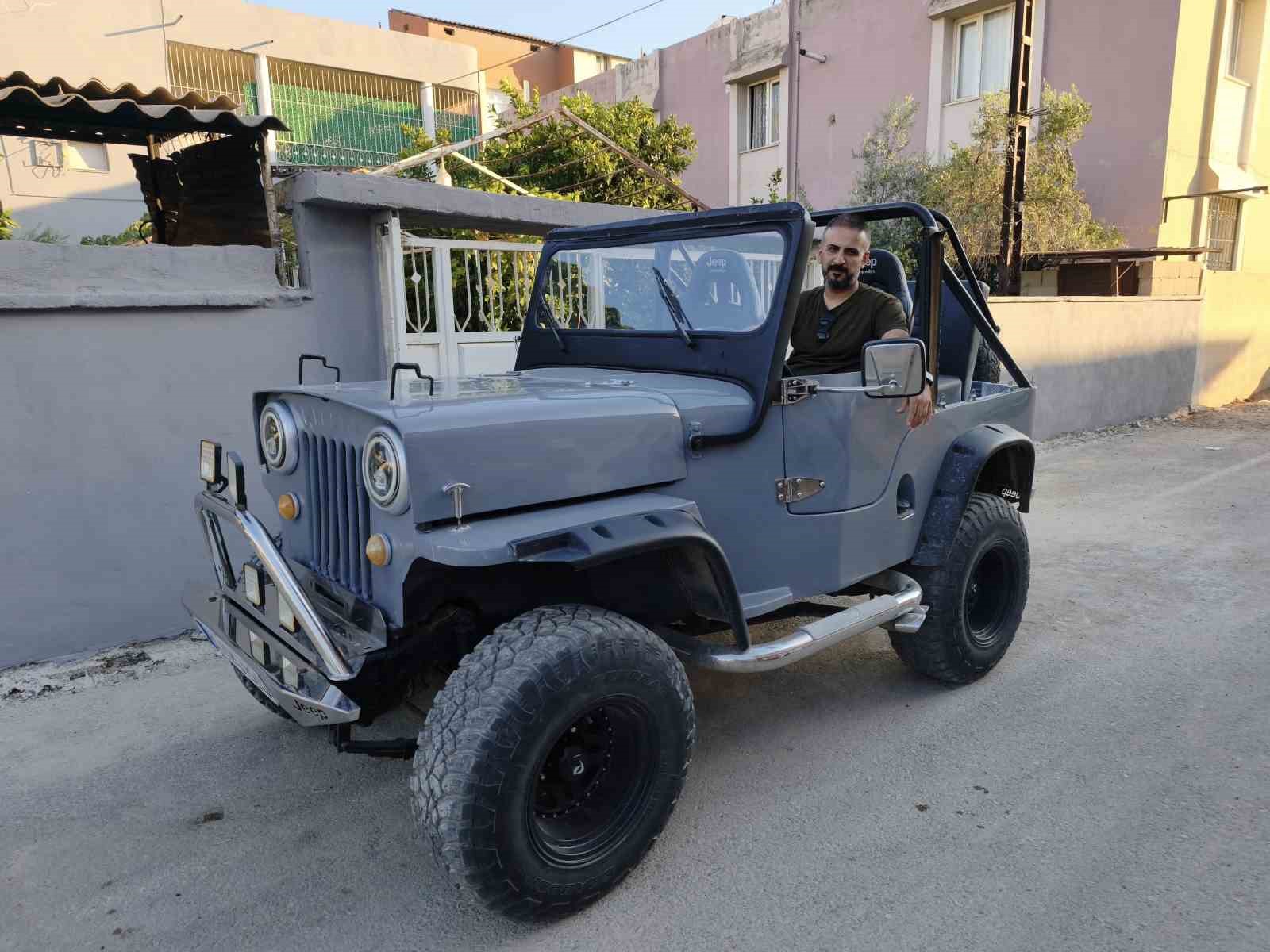 ’Altıncı evladım oldu’ dediği 74 yıllık cipini, 1 buçuk yıllık çalışmayla restore etti
