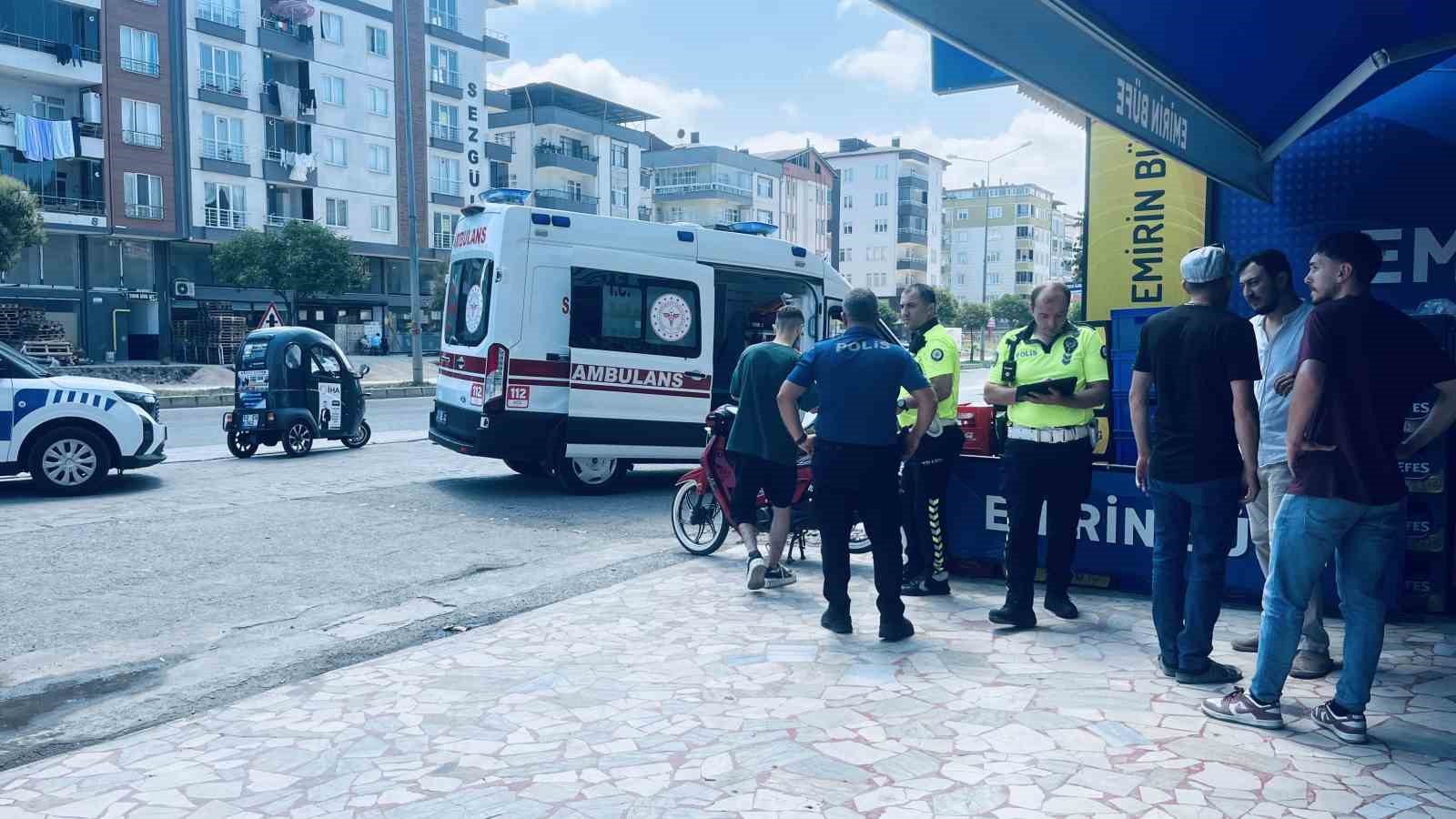 Ordu’da motosiklet devrildi, sürücü yaralandı