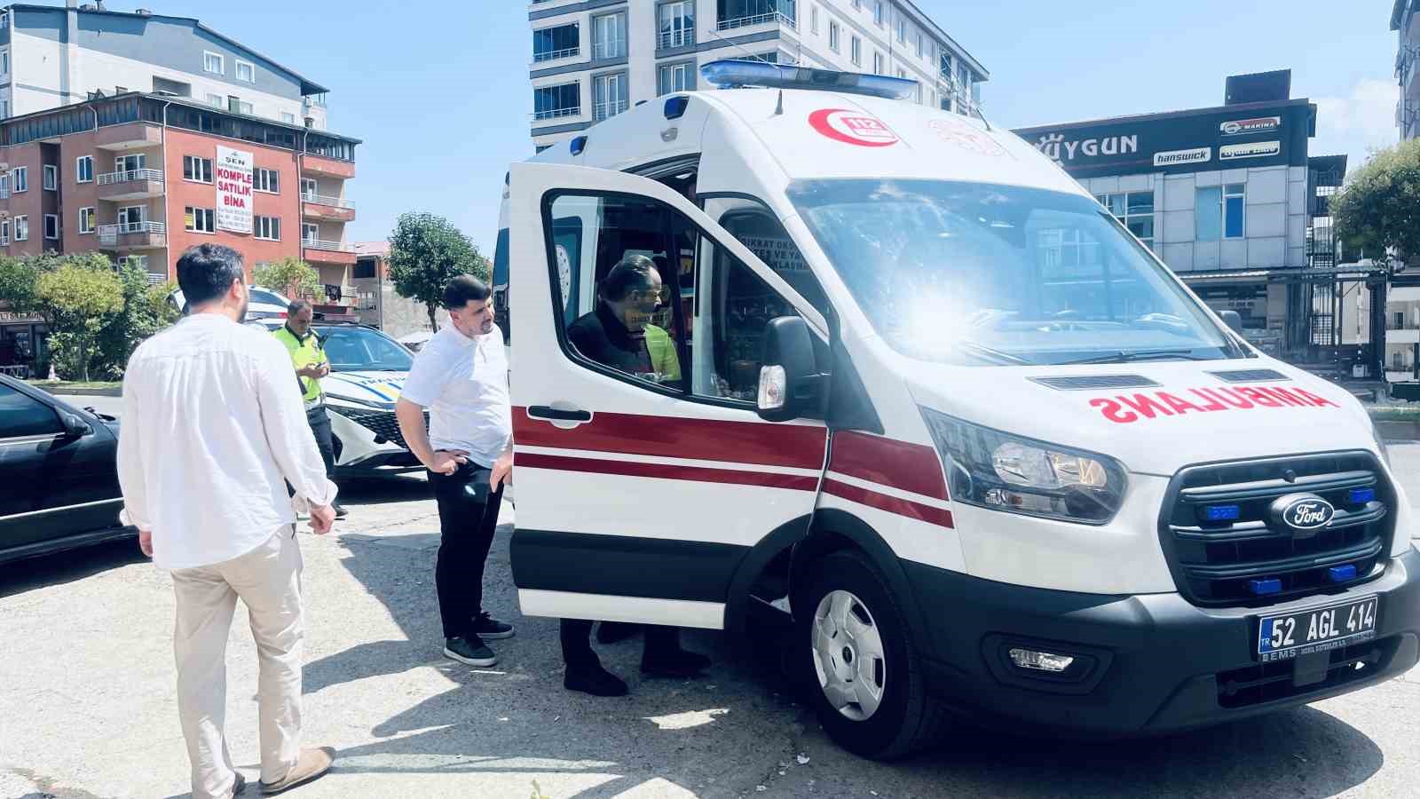 Ordu’da motosiklet devrildi, sürücü yaralandı