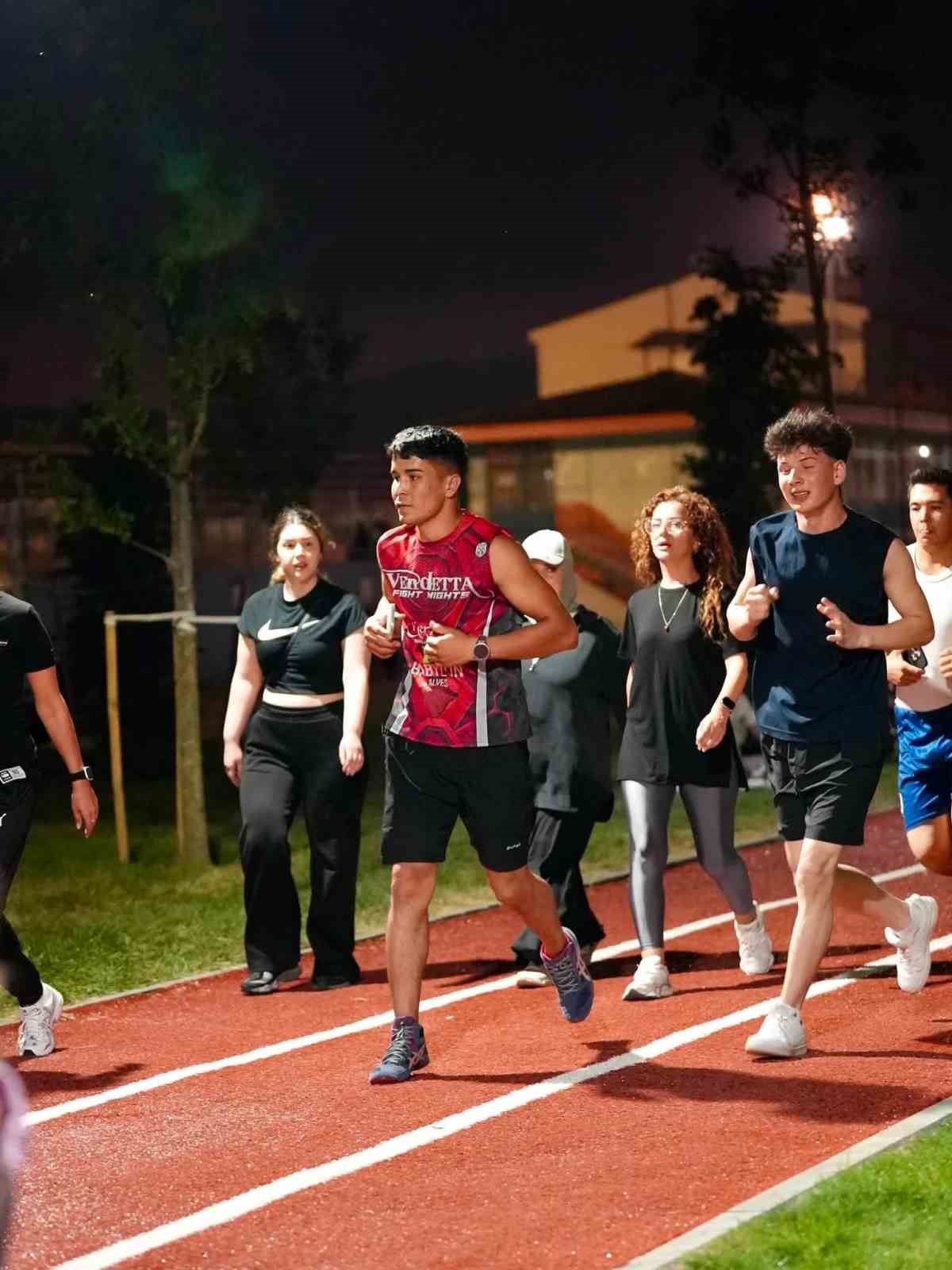 Düzce Merkez Parkta spor ve açık hava sineması buluştu