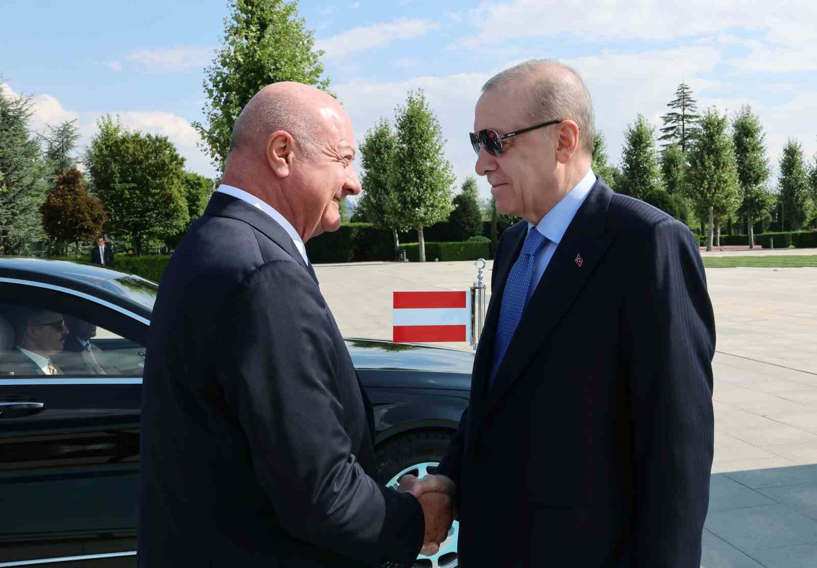 Cumhurbaşkanı Erdoğan, Avusturya Şansölyesi Christian Stocker’i törenle karşıladı