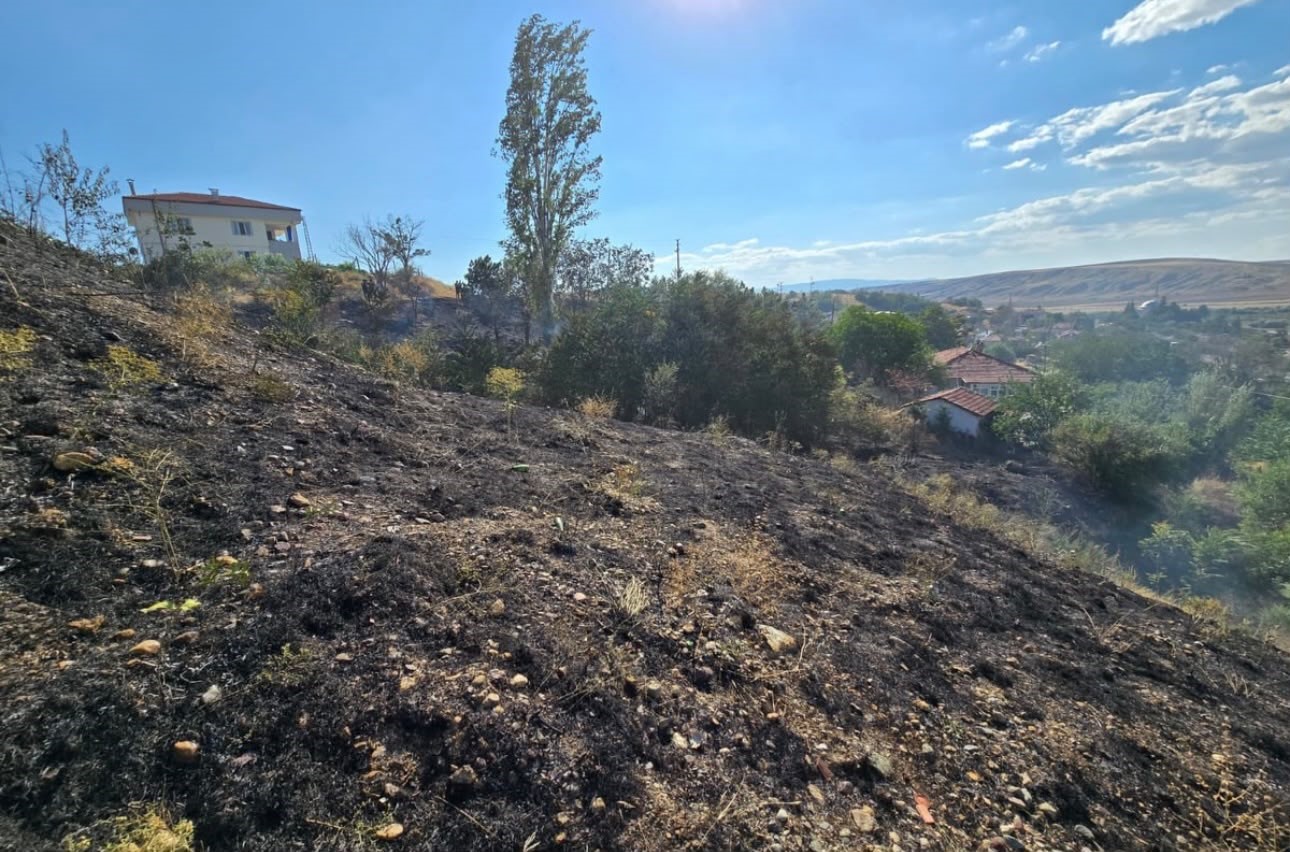 Çankırı’da çıkan arazi yangını söndürüldü