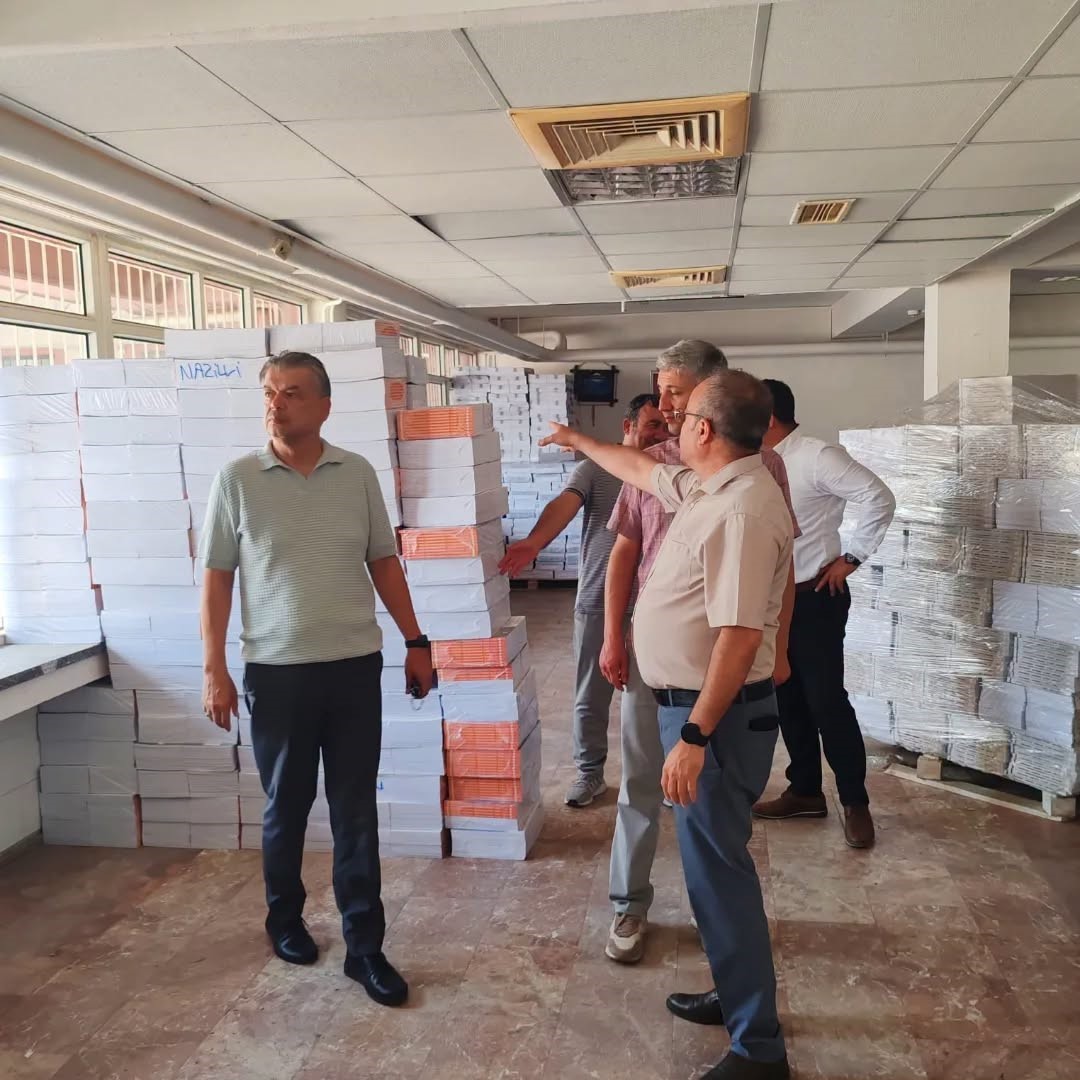 Nazilli’de ders kitabı dağıtımı öncesi hazırlıklar denetlendi