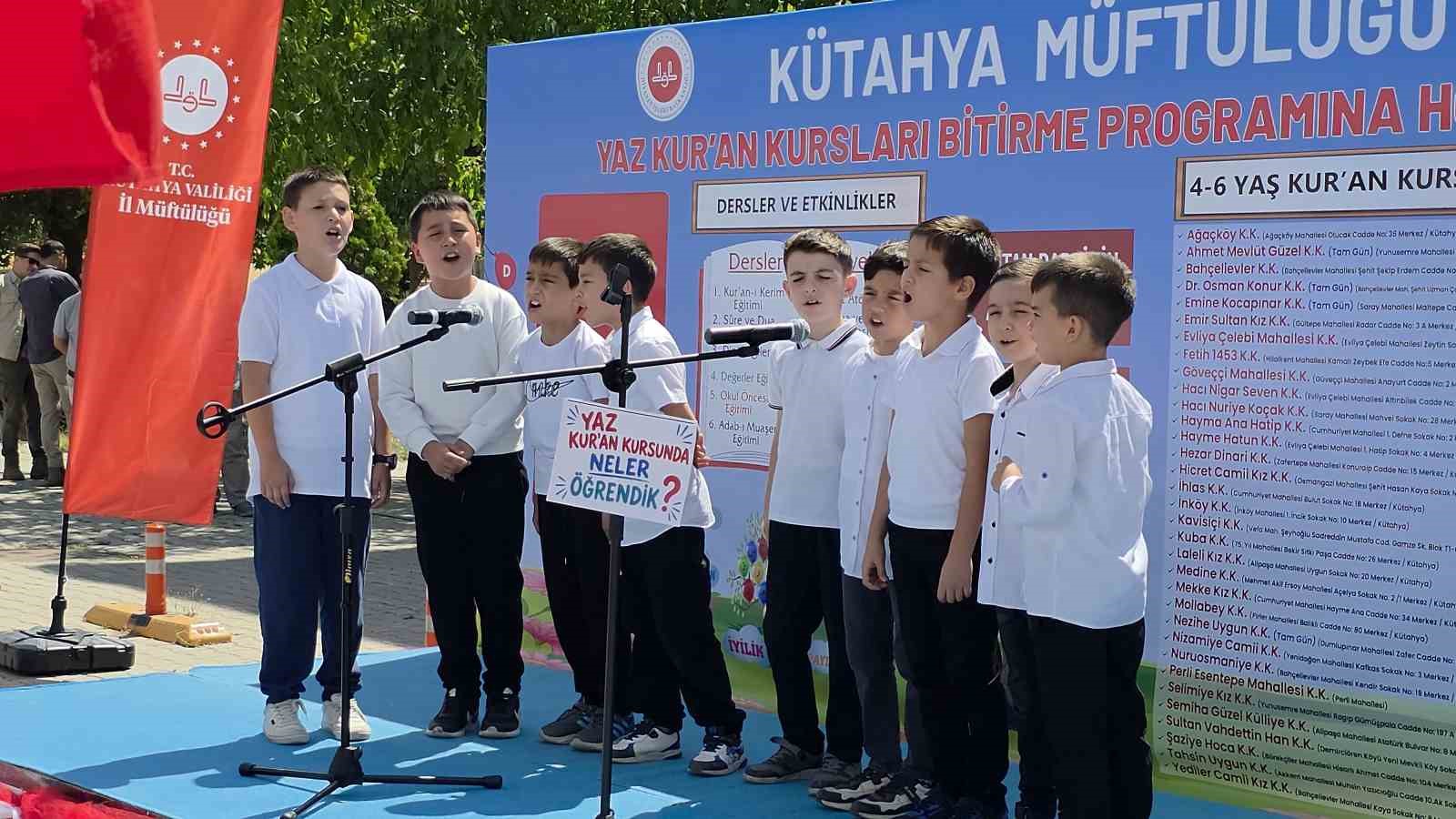 Kütahya’da Yaz Kur’an Kursları için coşkulu final