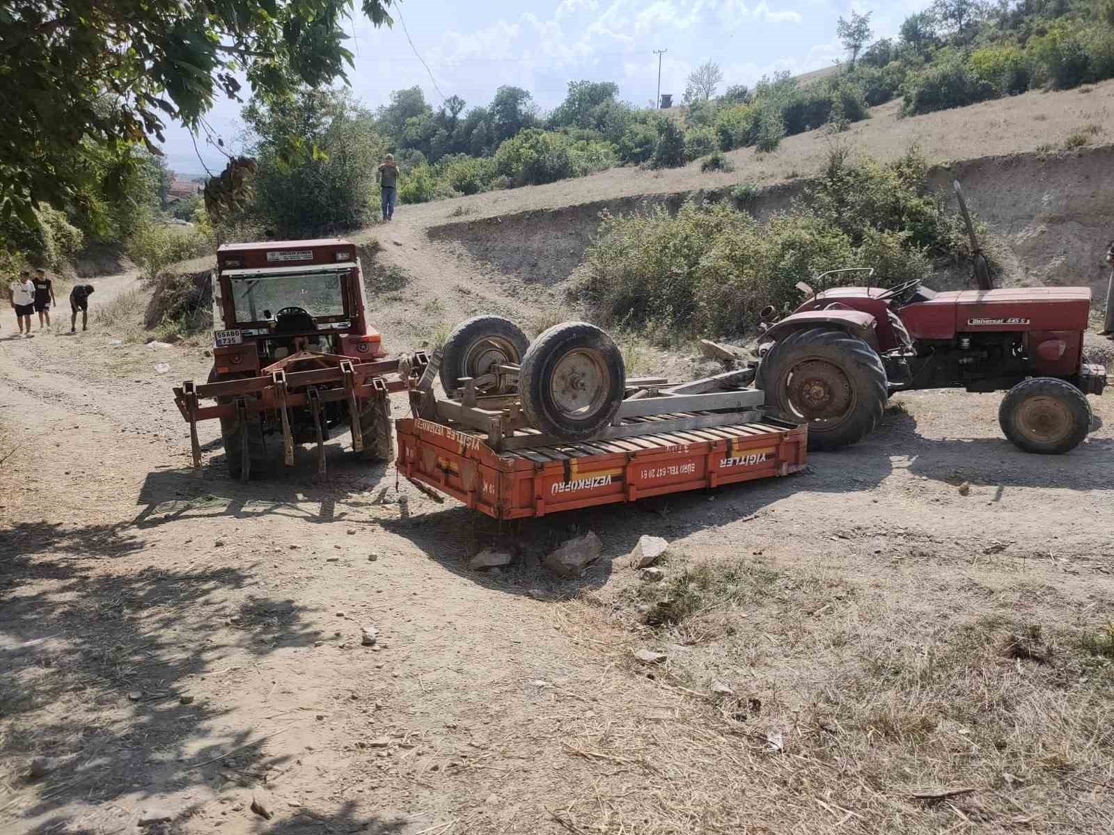 Traktör römorku devrildi: 1 ölü, 3’ü çocuk 7 yaralı