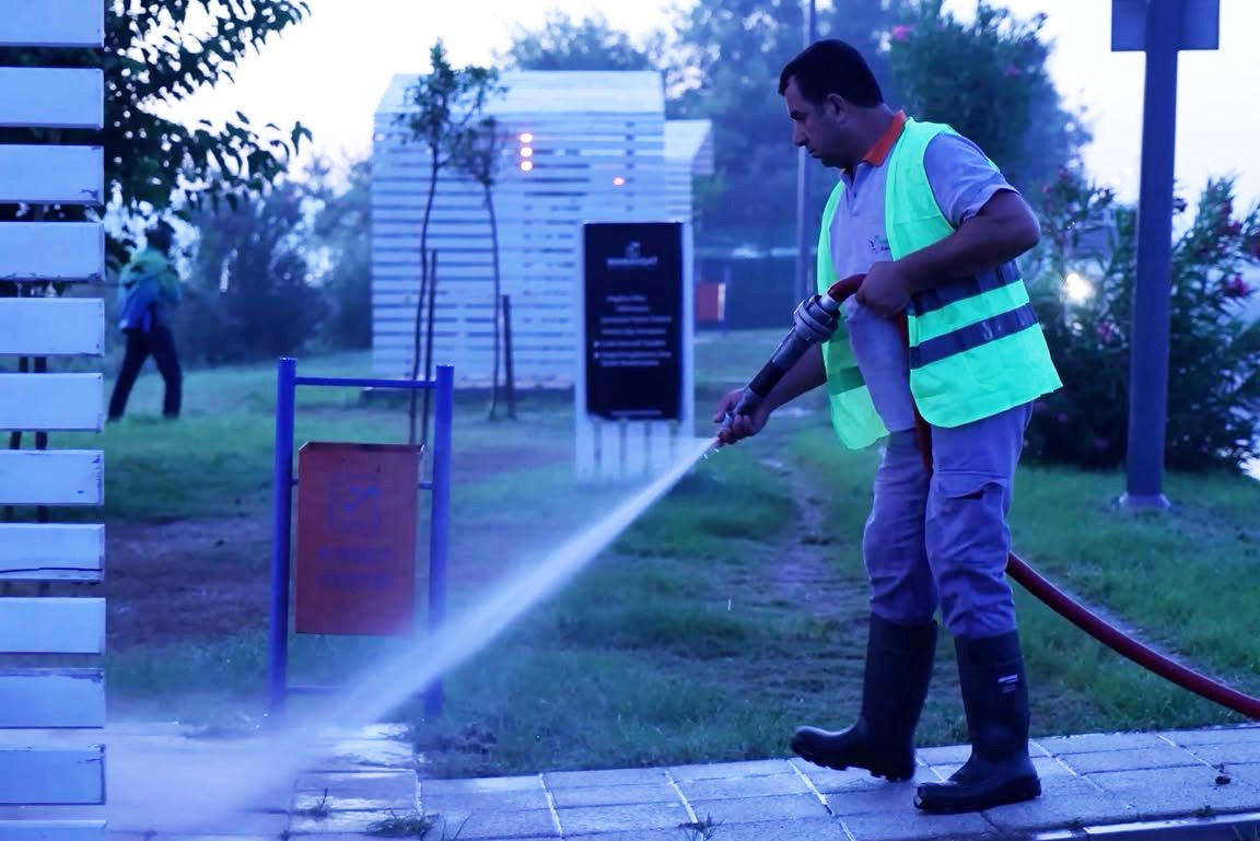 Manavgat Belediyesi’nden Boğaz Sahili’nde kapsamlı temizlik