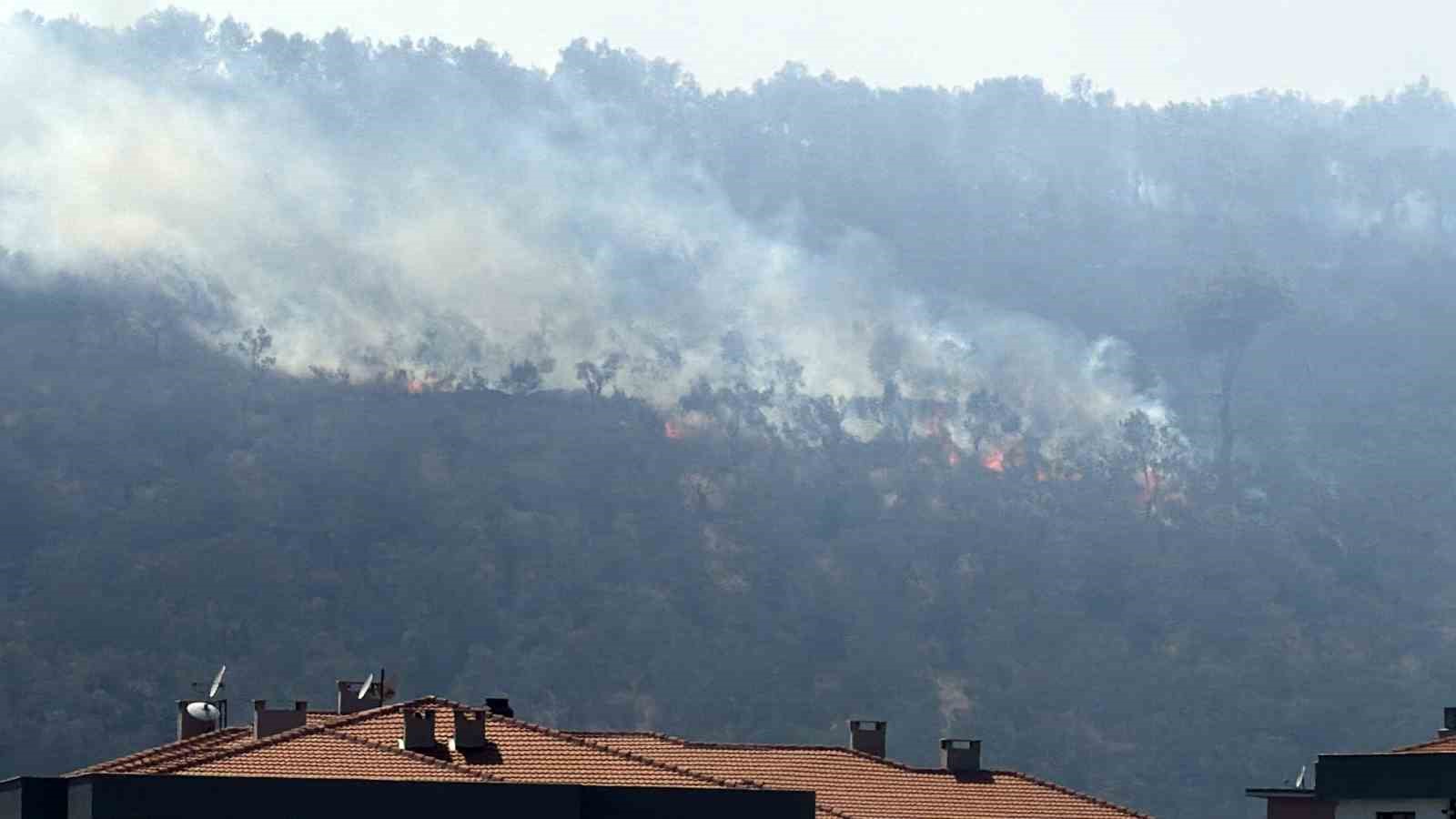 Kazdağları eteklerindeki yangına müdahale sürüyor