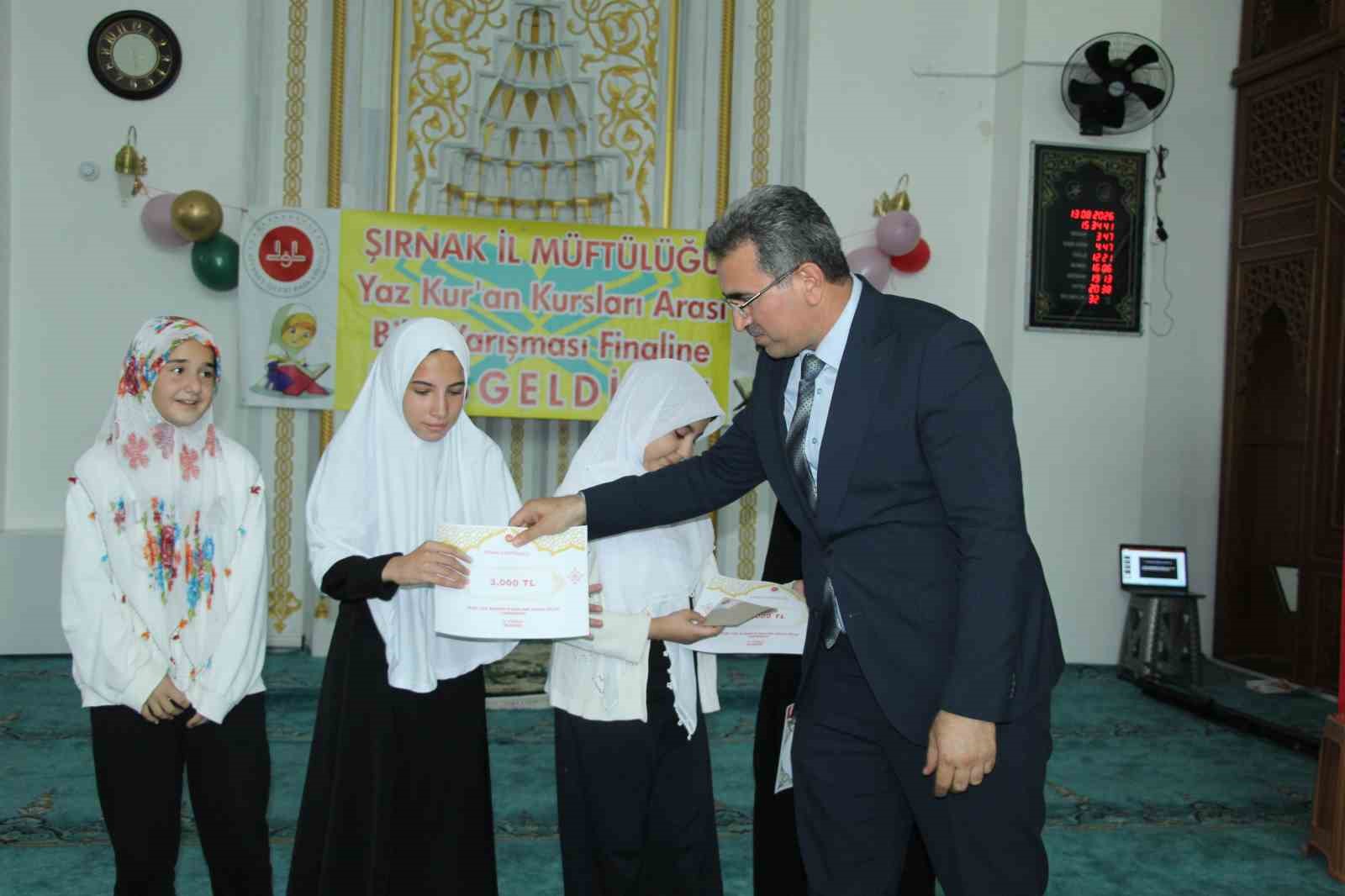 Şırnak’ta Yaz Kur’an Kurslarında final coşkusu: Şampiyonlara mükafatları verildi