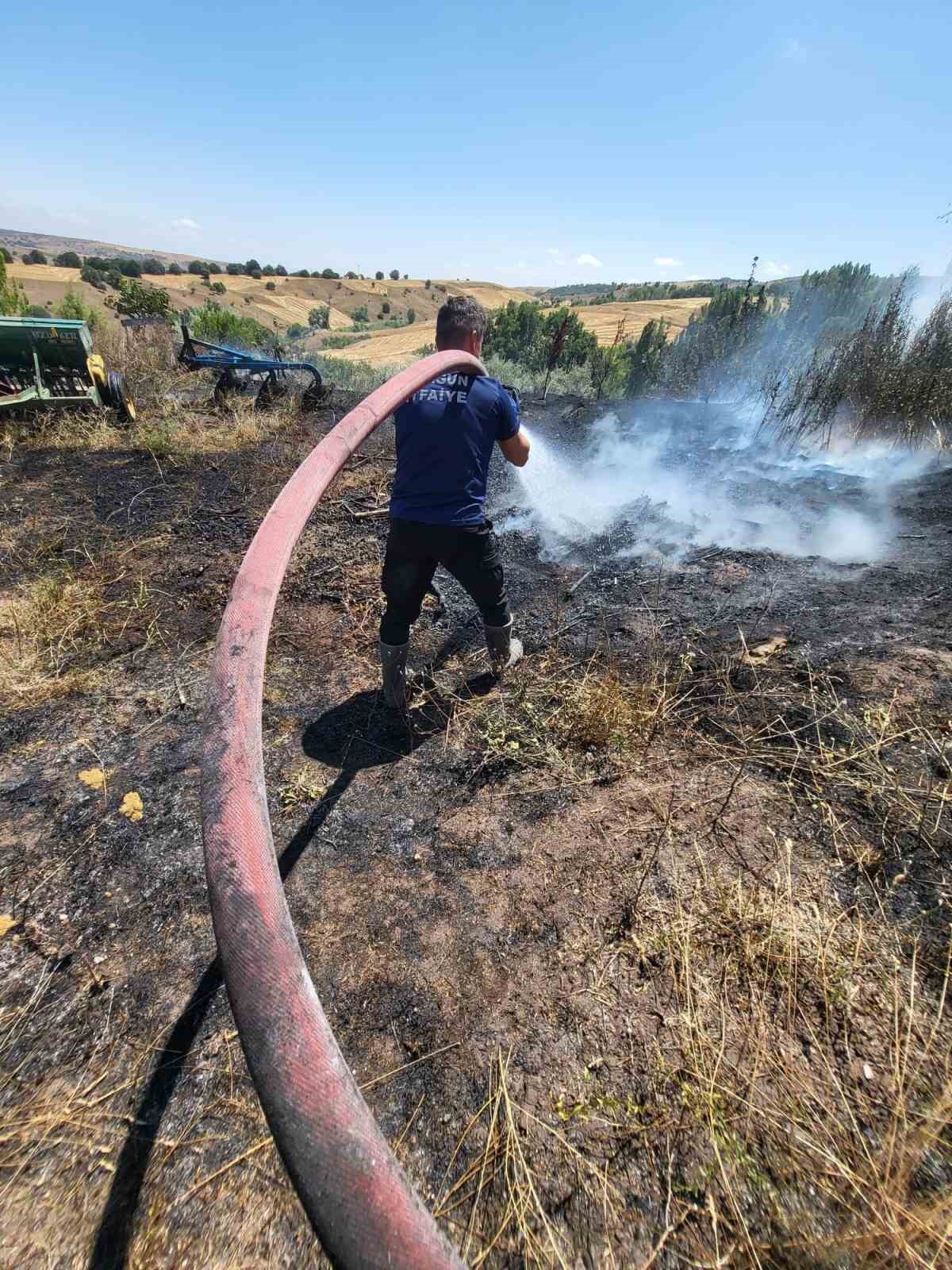 Ot yangını kısa sürede söndürüldü
