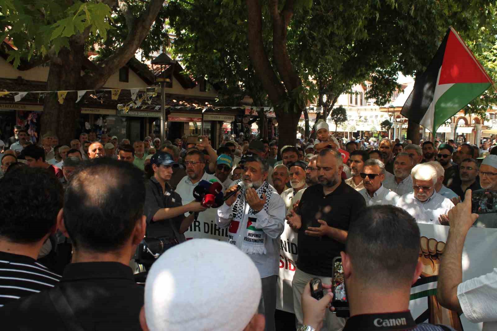 Konya’dan sınır kapısında bekletilen Filistin Konvoyu’na destek