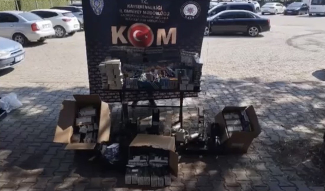 Kayseri’de 13 bin adet makaron ve 2 bin 10 paket kaçak sigara ele geçirildi