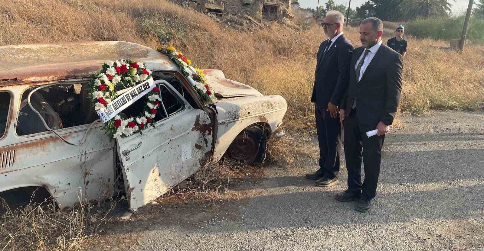 Kıbrıs şehidi gazeteci Adem Yavuz, 52 yıl önce Rumların saldırısına uğradığı yerde anıldı
