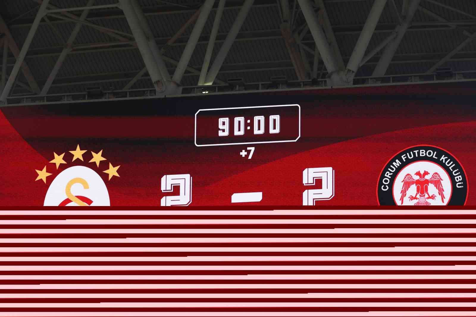 Trendyol Süper Lig: Galatasaray: 2 - Çorum FK: 2 (Maç sonucu)