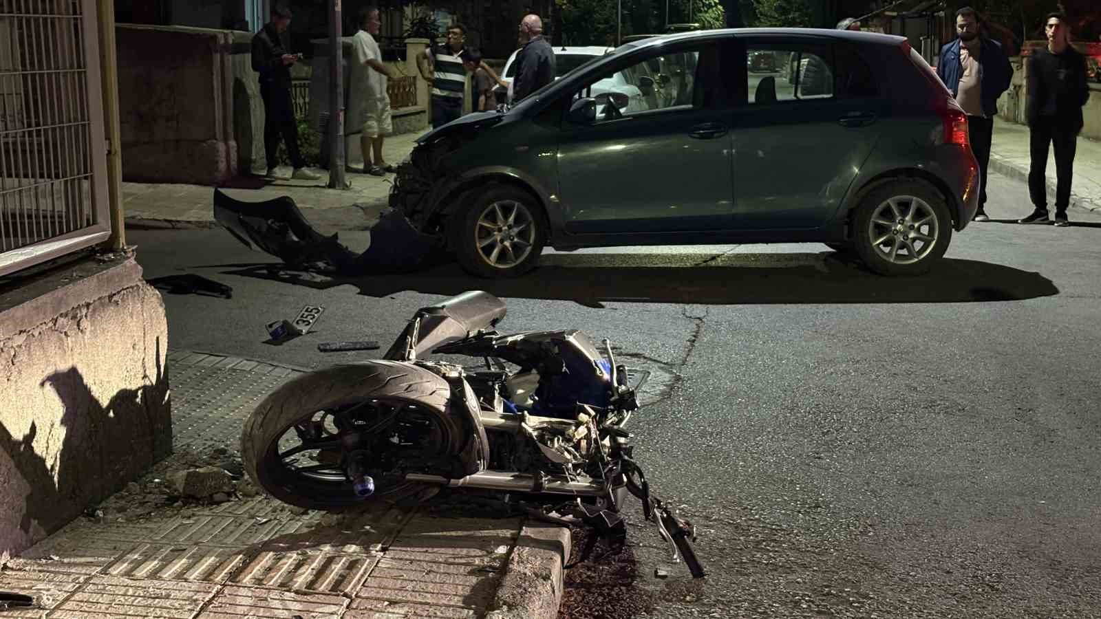 Çorum’da otomobil ile motosiklet çarpıştı: 1 yaralı