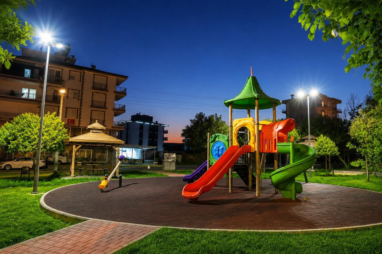 Kepez’de 100’ün üzerinde park aydınlatıldı