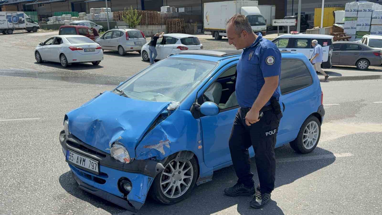 Samsun’da iki otomobil çarpıştı: 1 yaralı