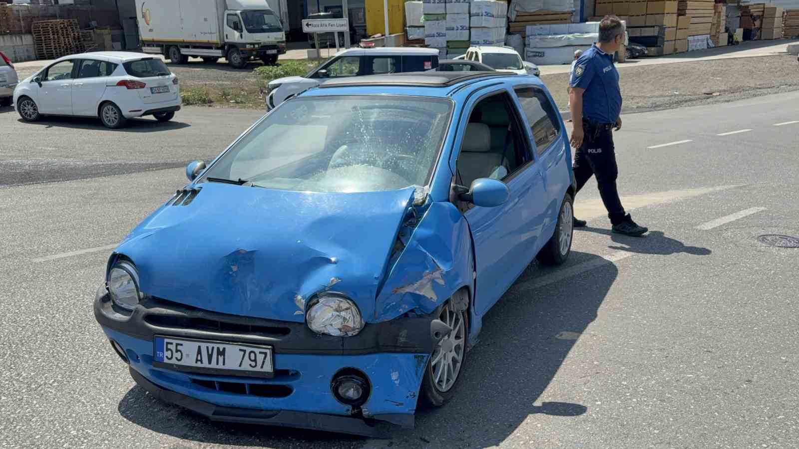 Samsun’da iki otomobil çarpıştı: 1 yaralı