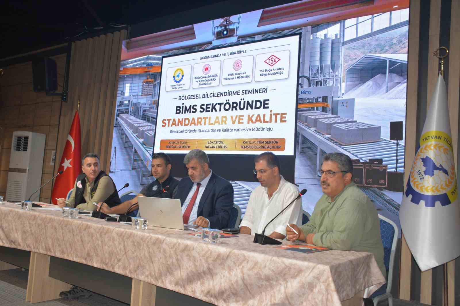 Tatvan’da bims sektörüne yönelik "Standartlar ve Kalite" semineri düzenlendi