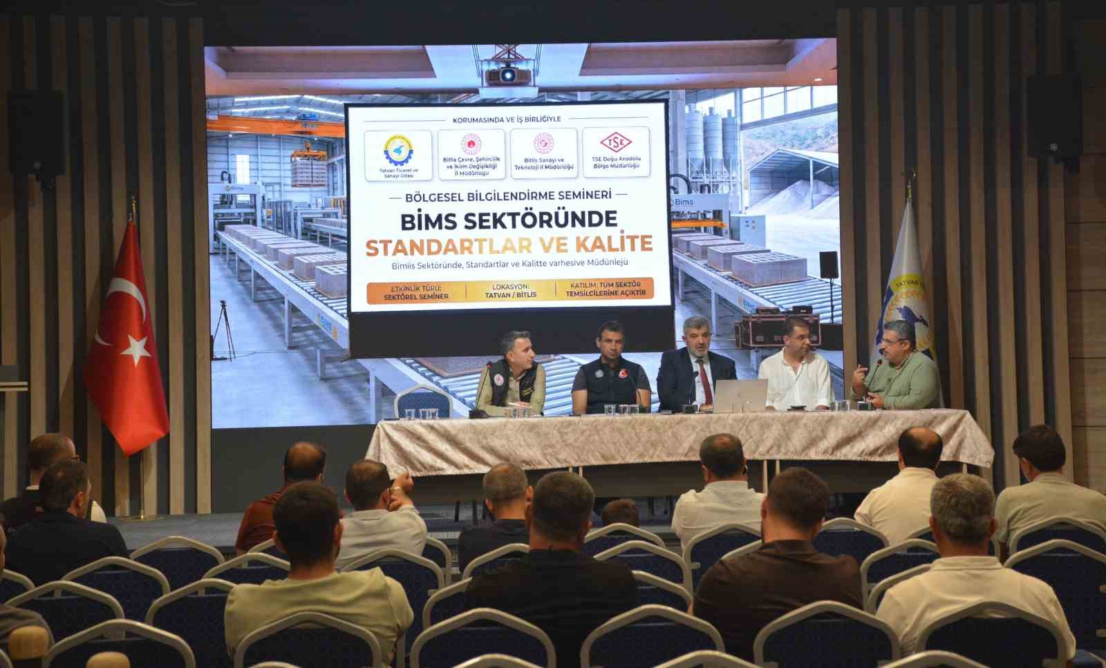 Tatvan’da bims sektörüne yönelik "Standartlar ve Kalite" semineri düzenlendi