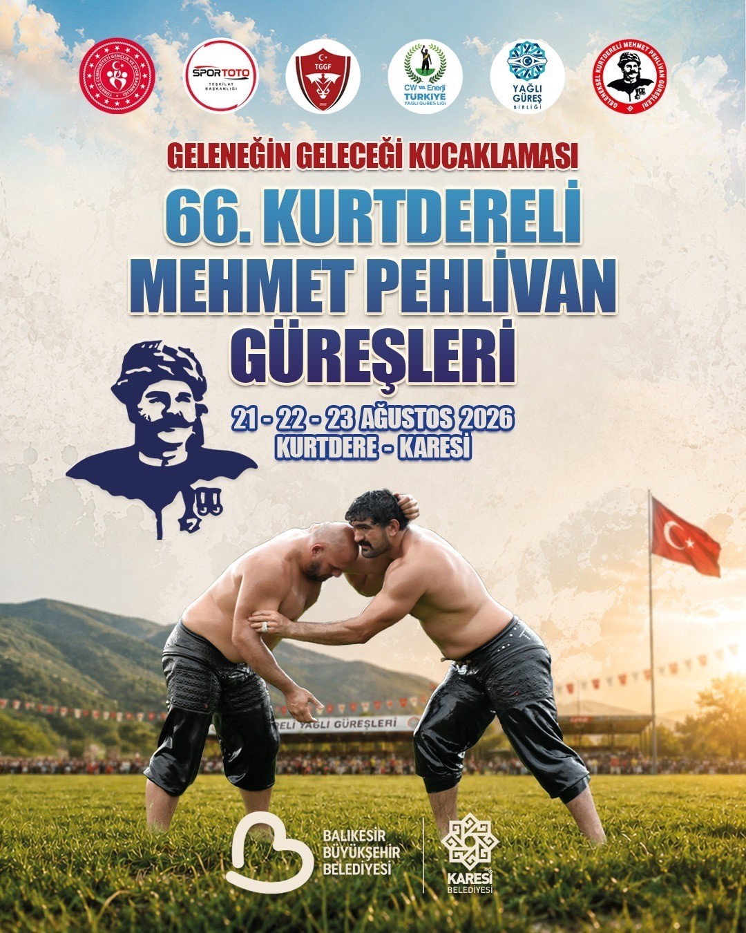 66. Geleneksel Kurtdereli Mehmet Pehlivan Yağlı Güreşleri başlıyor