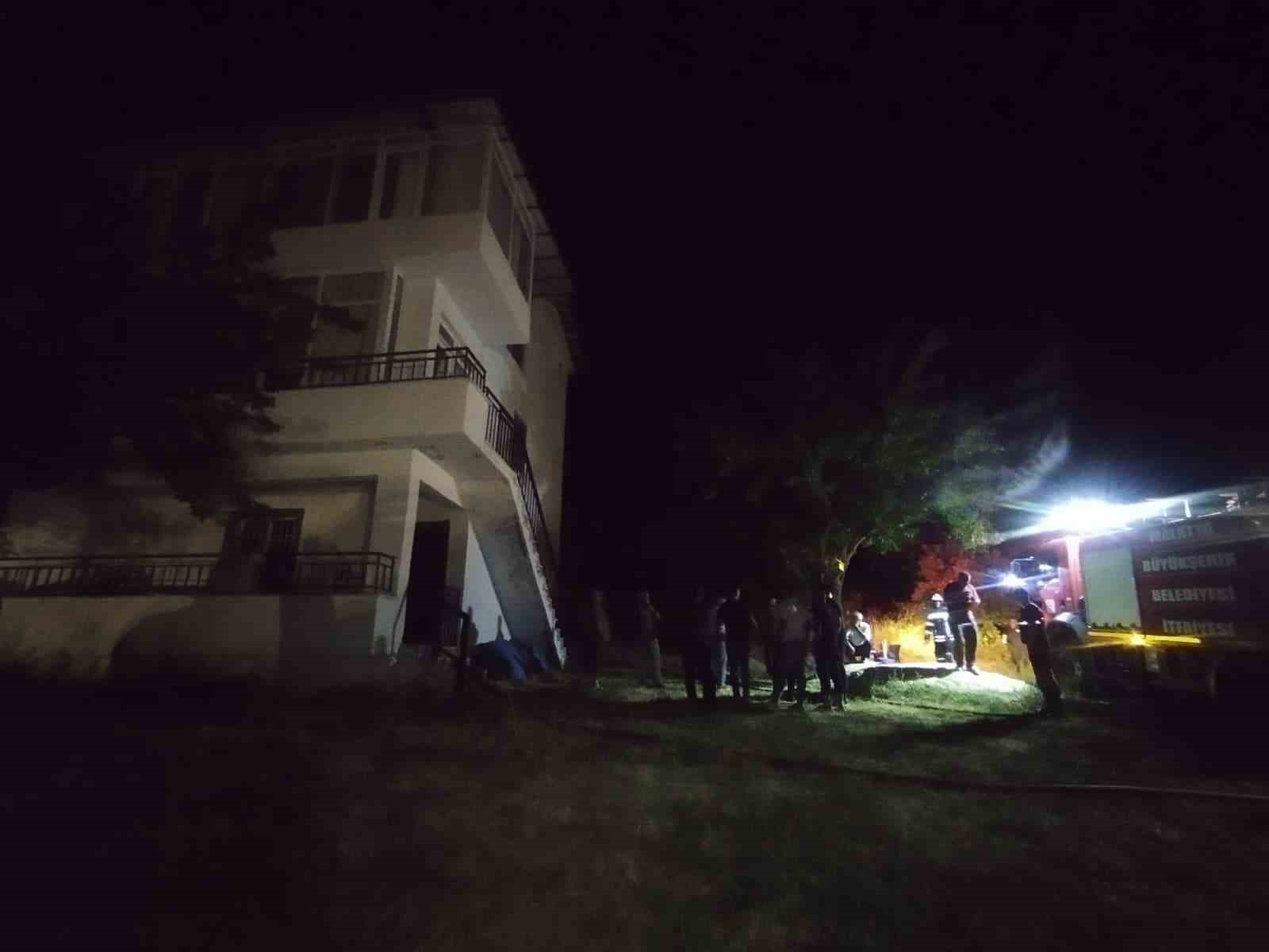 Malatya’da müstakil evde yangın