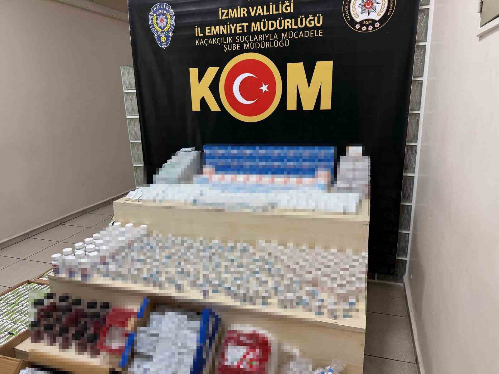 İzmir’de 11,2 milyon TL’lik kaçak kas geliştirme ilacı ele geçirildi