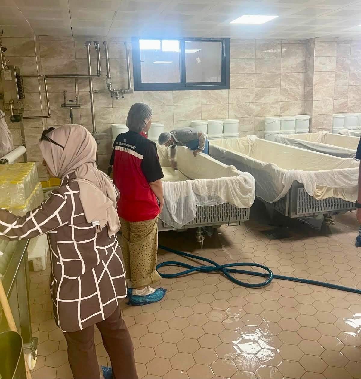Hatay’da süt işleme tesisinde gıda güvenliği denetimi yapıldı