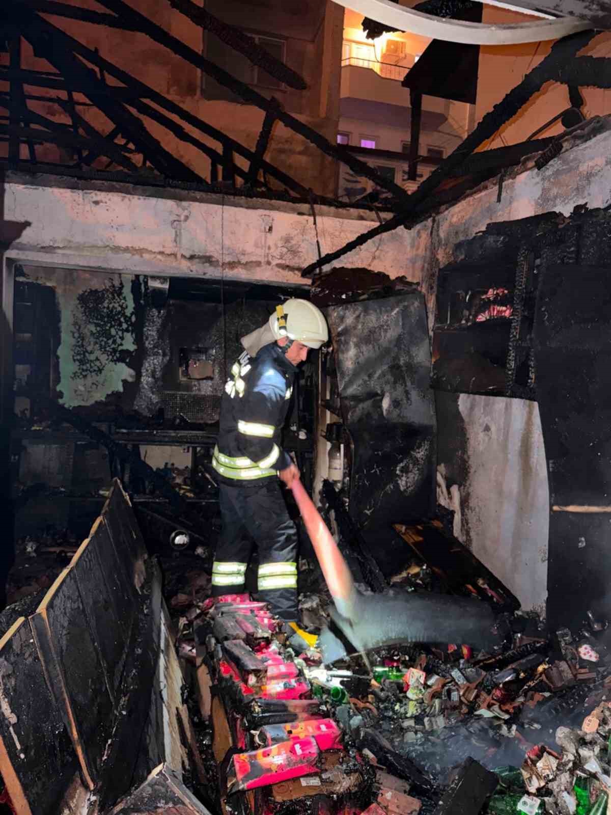 Dalaman’da işyeri yangını
