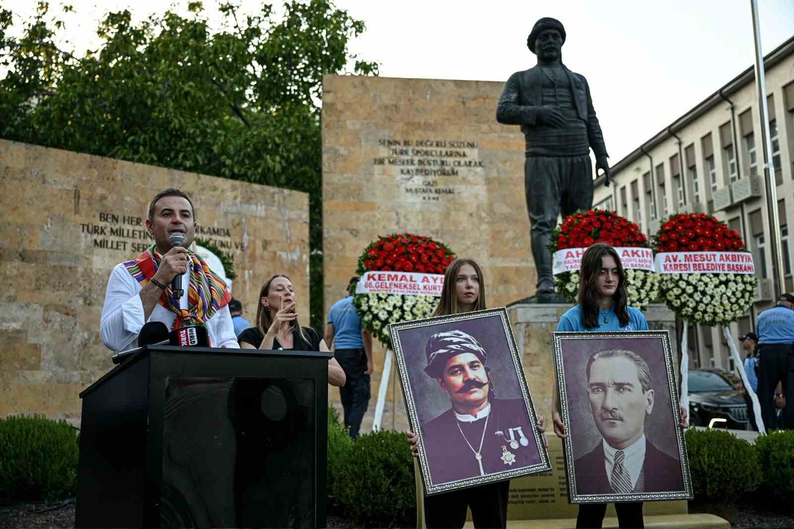 Geleneksel Kurtdereli Mehmet Pehlivan Yağlı Güreşleri’nin 1. günü kortejle sona erdi