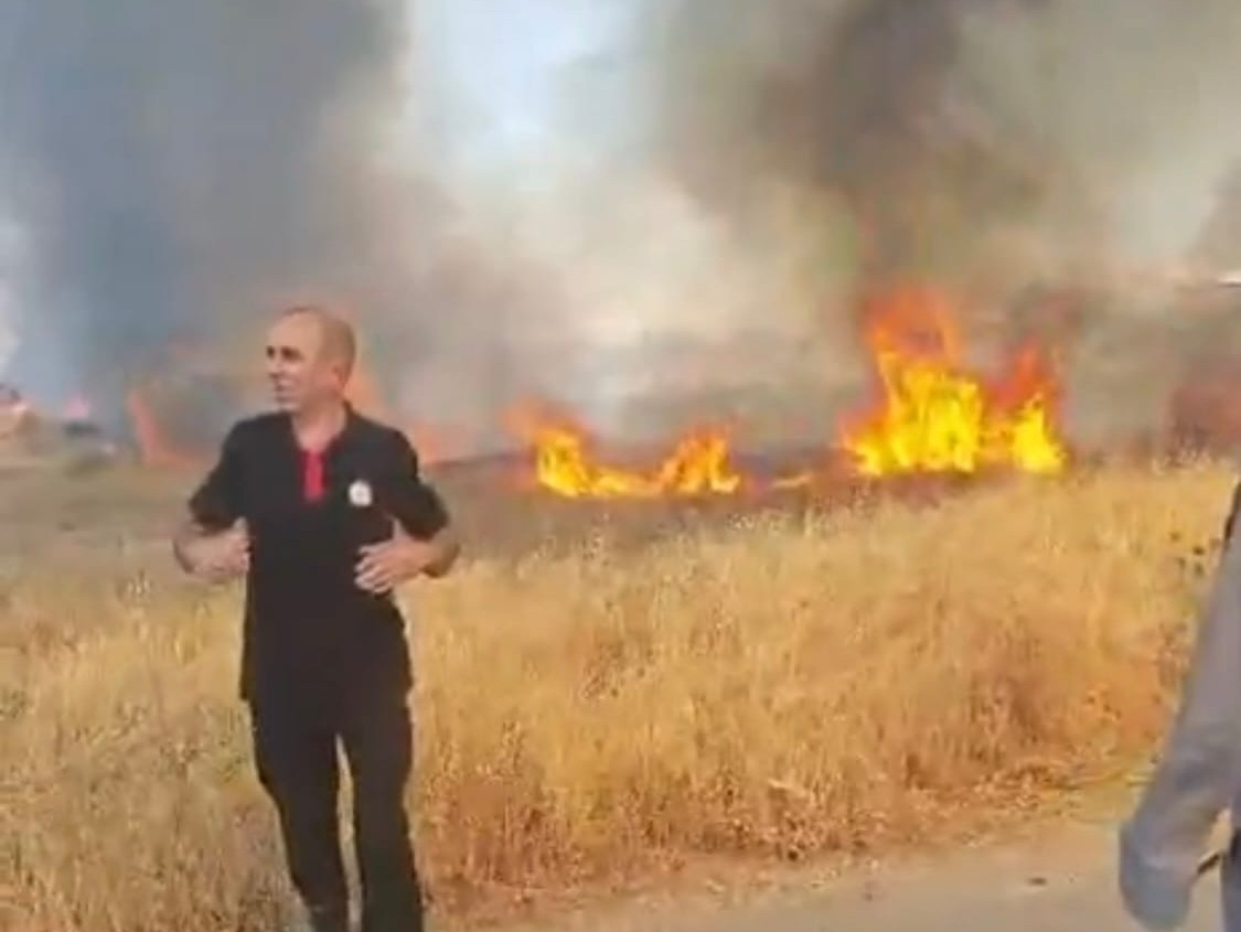 Malatya’da korkutan anız yangını