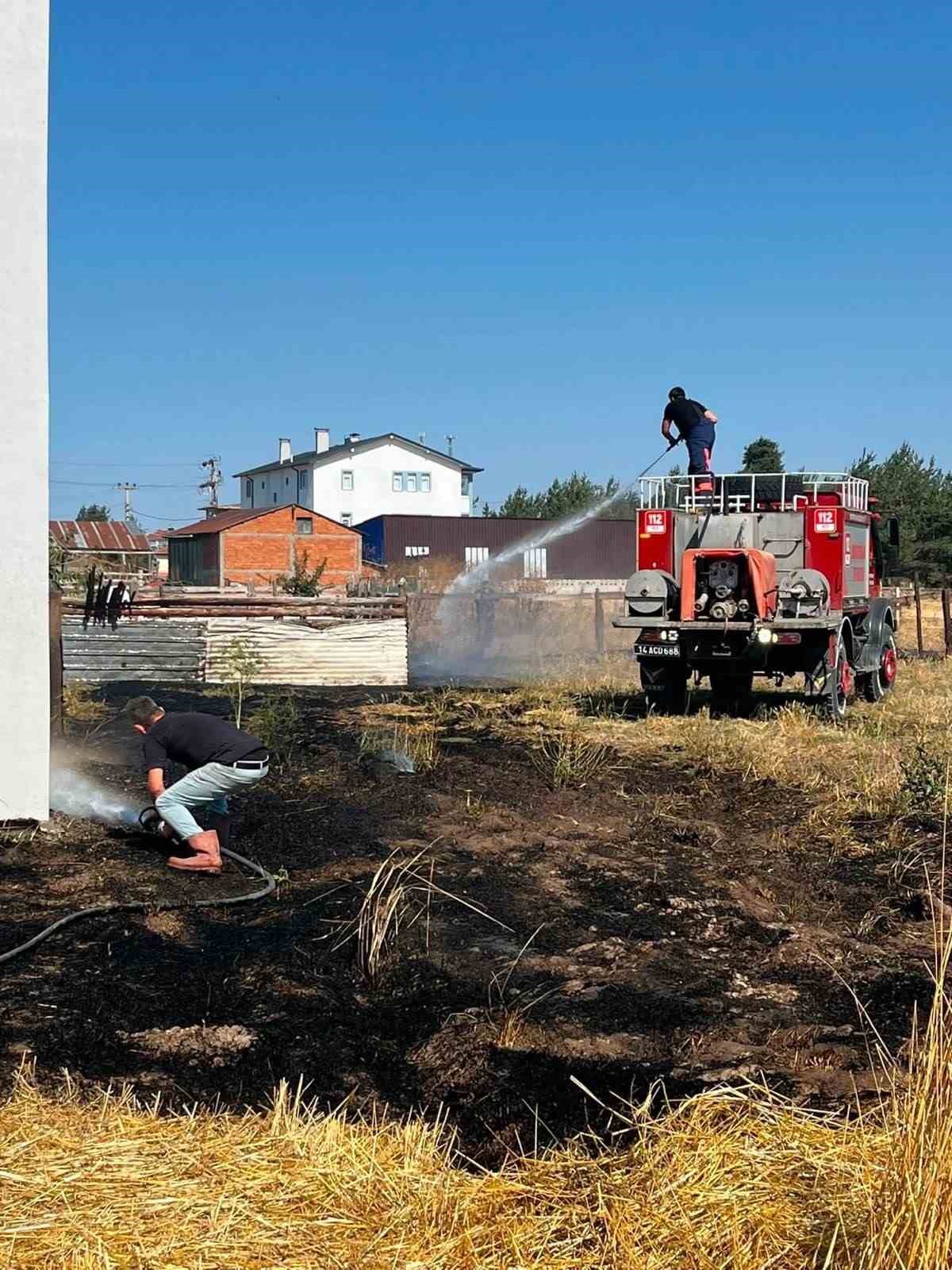 Bolu’da kereste fabrikasının yanında korkutan yangın: Alevler tesise sıçramadan söndürüldü