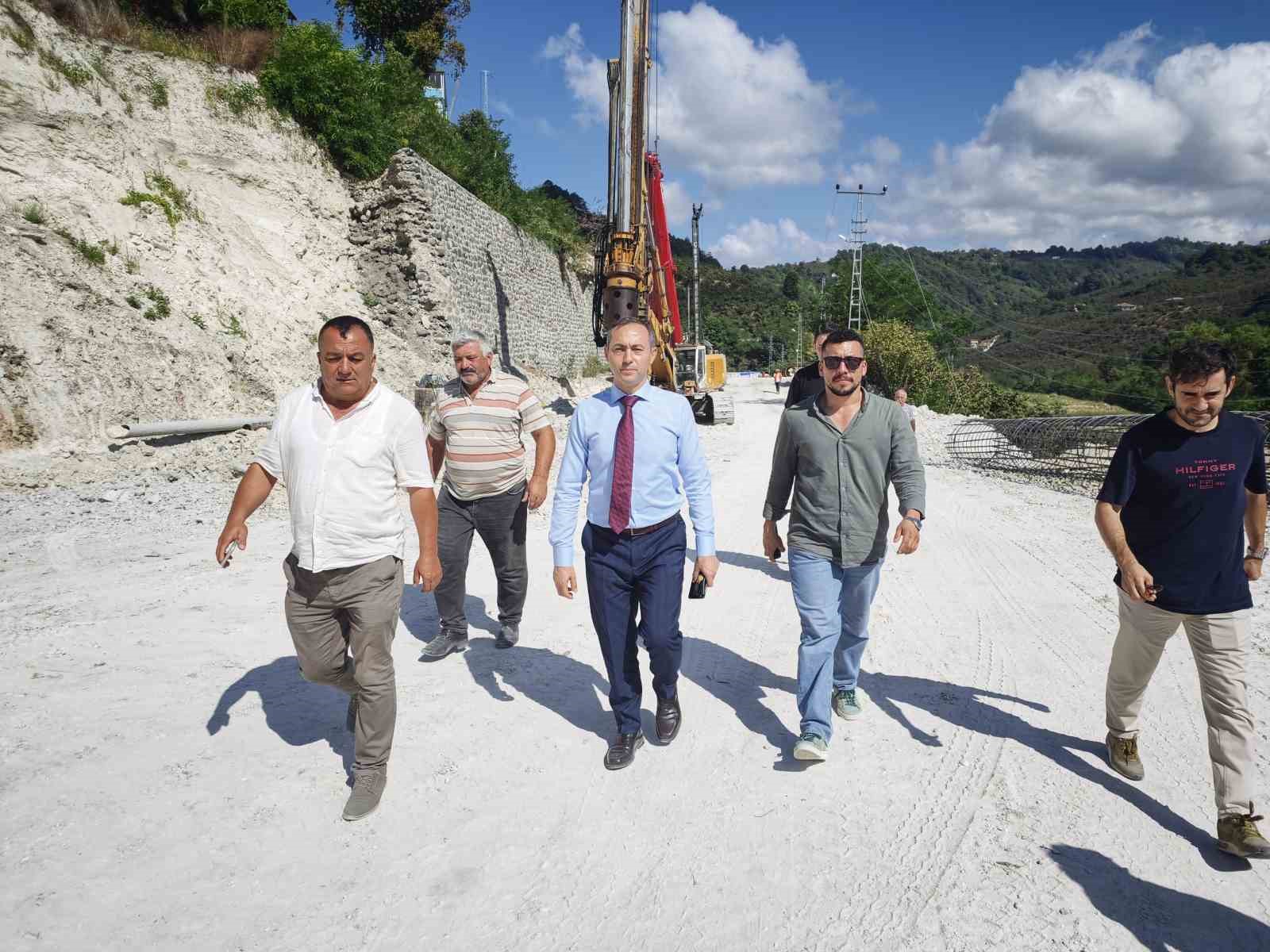 Ordu’yu İç Anadolu’ya bağlayan Akkuş-Niksar kara yolunda fore kazık çalışmaları başladı