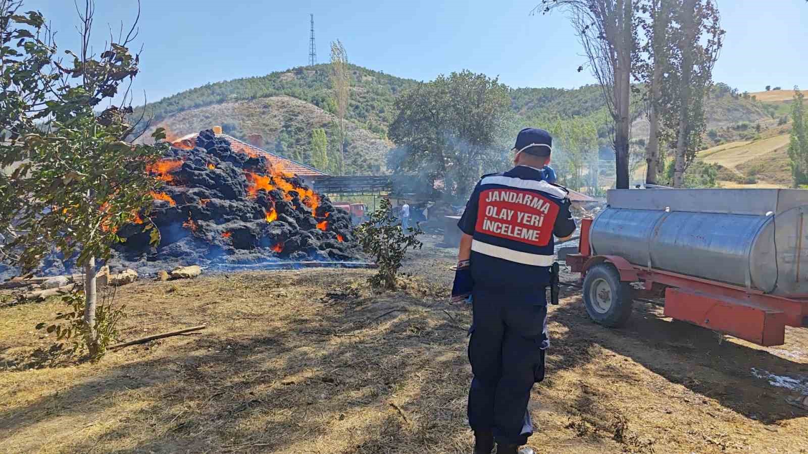 Isparta’da besihane yangını: Binlerce saman ve yonca balyası zarar gördü