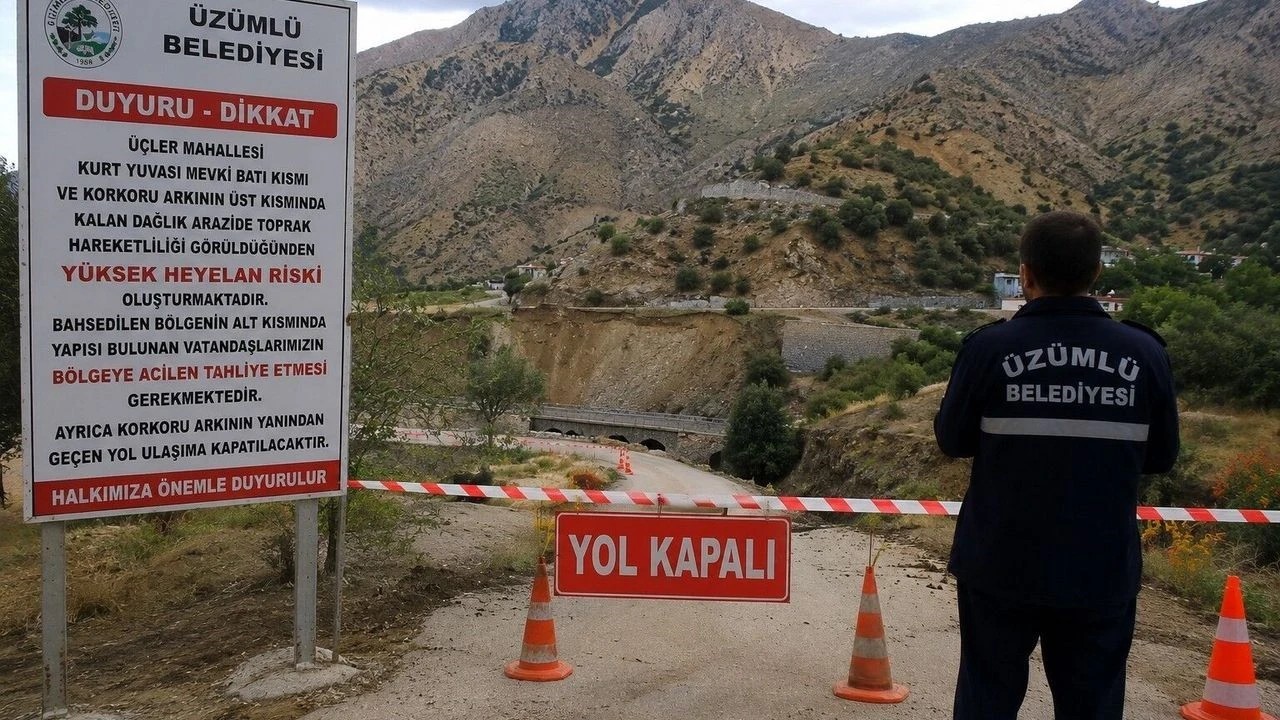 Üzümlü’de heyelan riski nedeniyle tahliye uyarısı